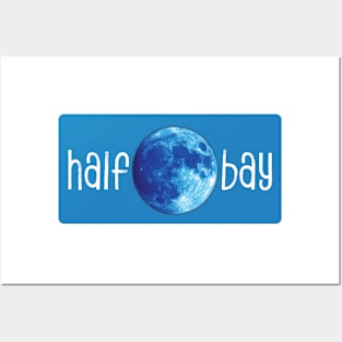 Half Moon Bay Blue Moon rectangle Posters and Art